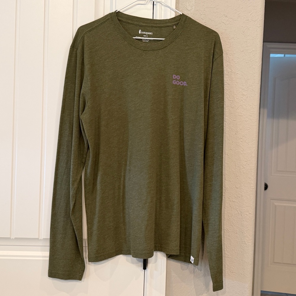 Cotopaxi Men’s Forest Green Crew Neck T-Shirt, Size Medium